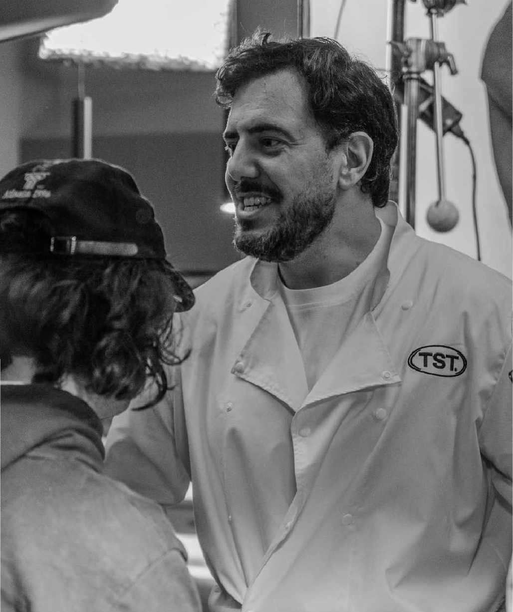 Martin Garabal en grabación para la televisión